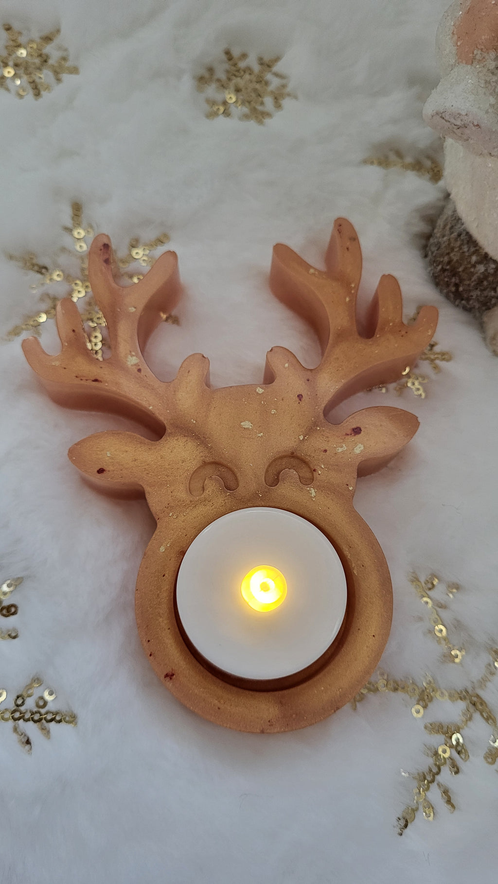 Elch Teelichthalter
