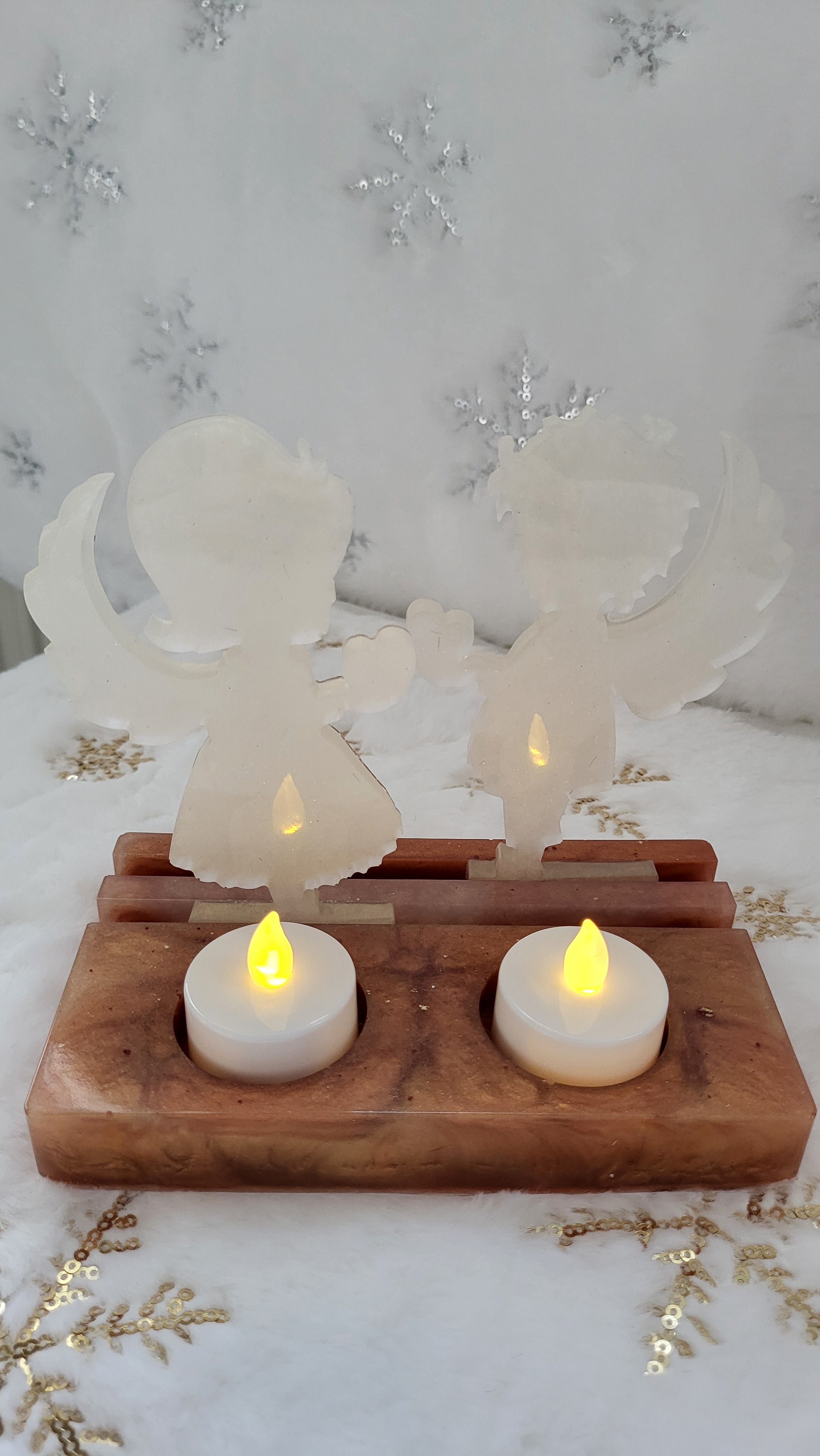 Engel Teelichthalter