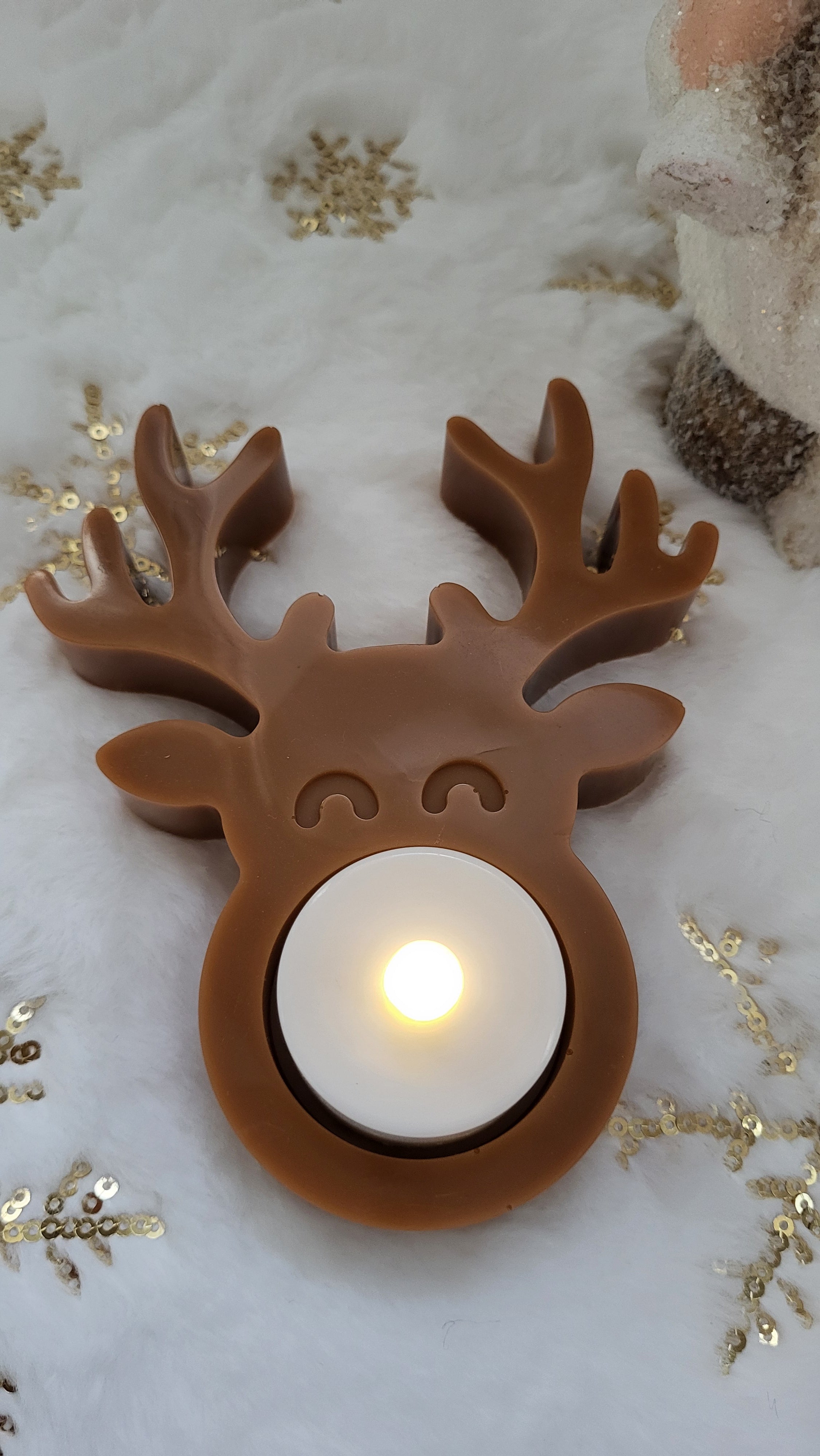 Elch Teelichthalter