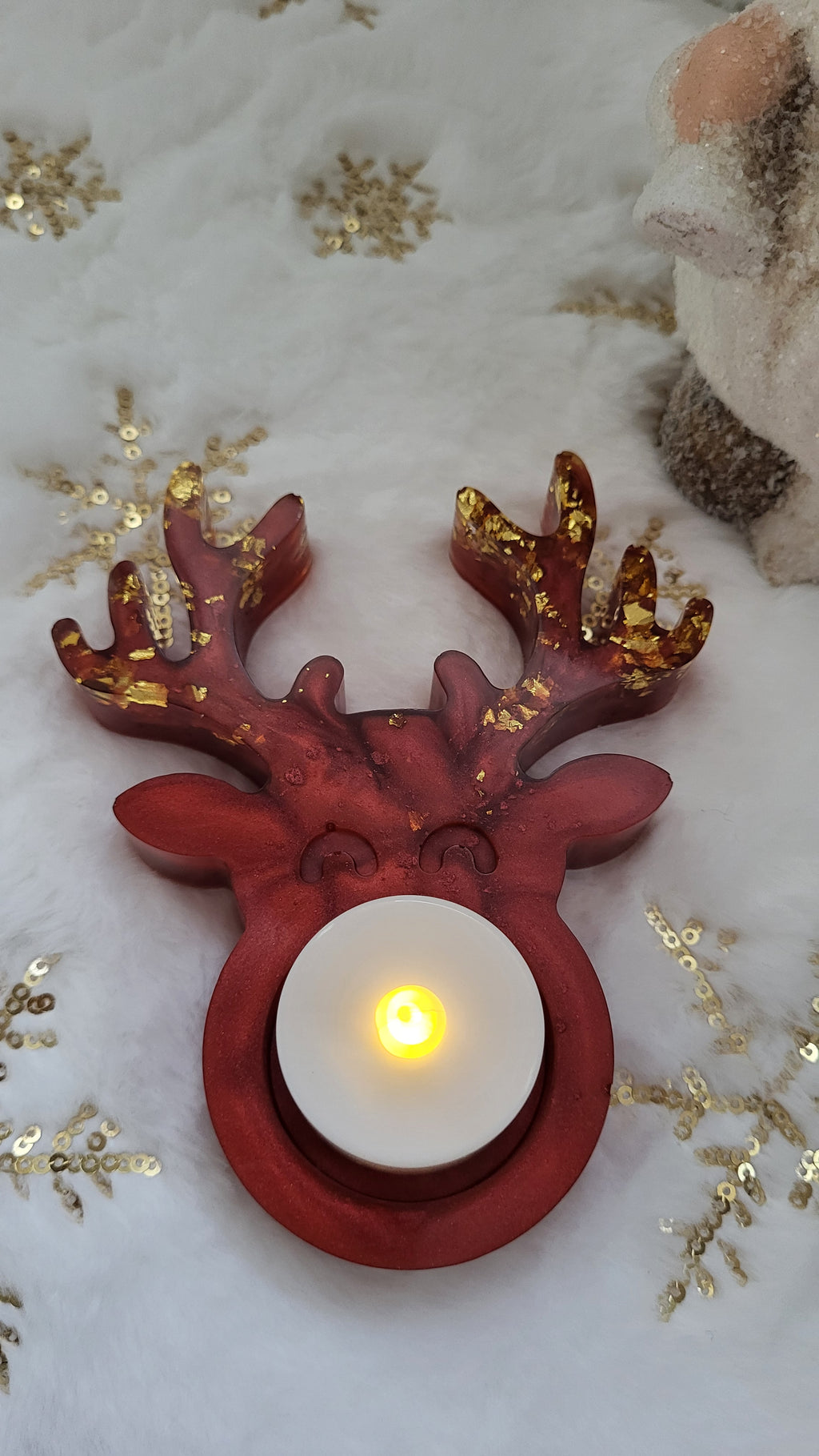 Elch Teelichthalter