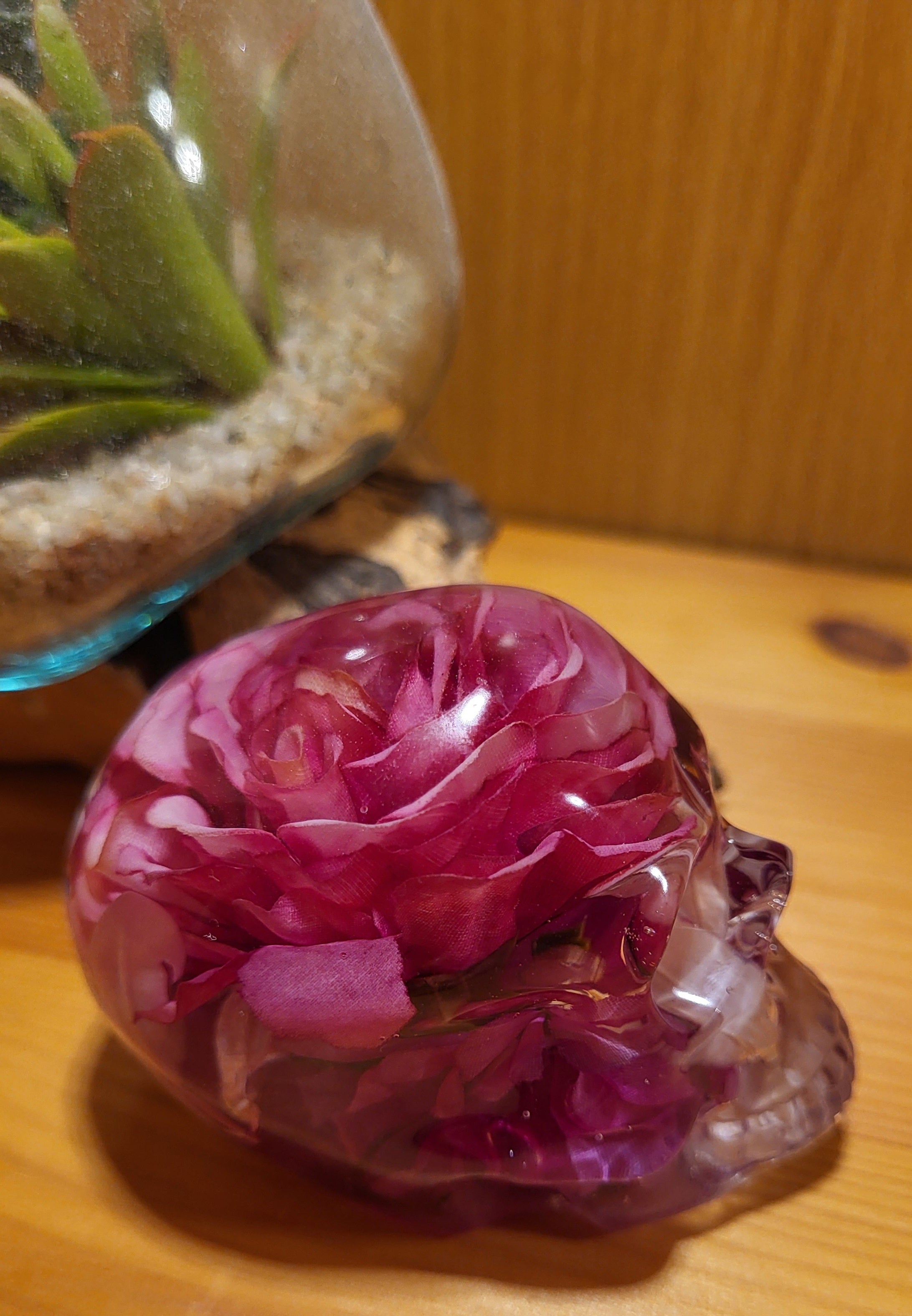 Totenkopf mit Blumen