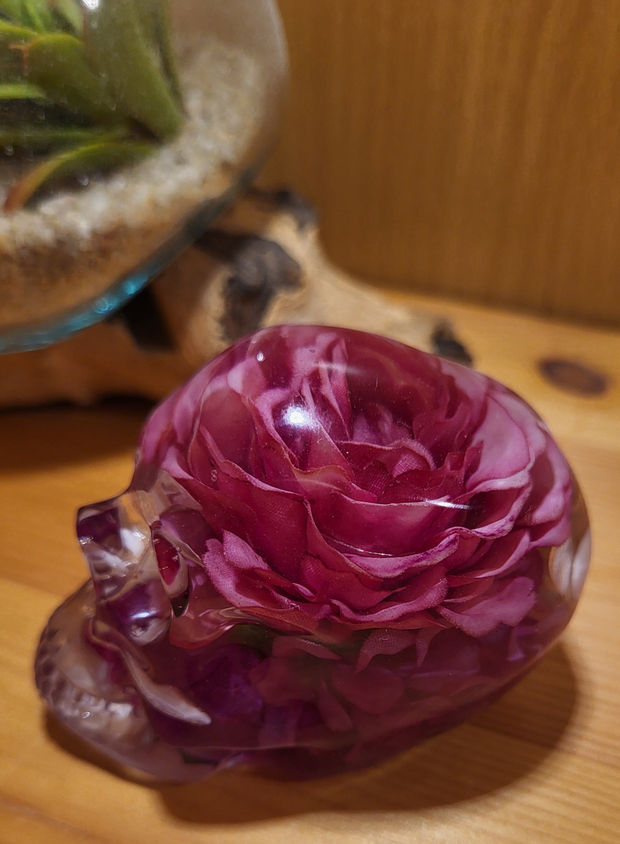 Totenkopf mit Blumen